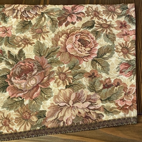 FINAL SALE PRICE Floral Tapestry Window Valance - 51” Wide - Picture 3 of 5